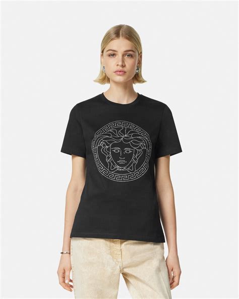 medusa versace tshirt|versace crystal medusa t shirt.